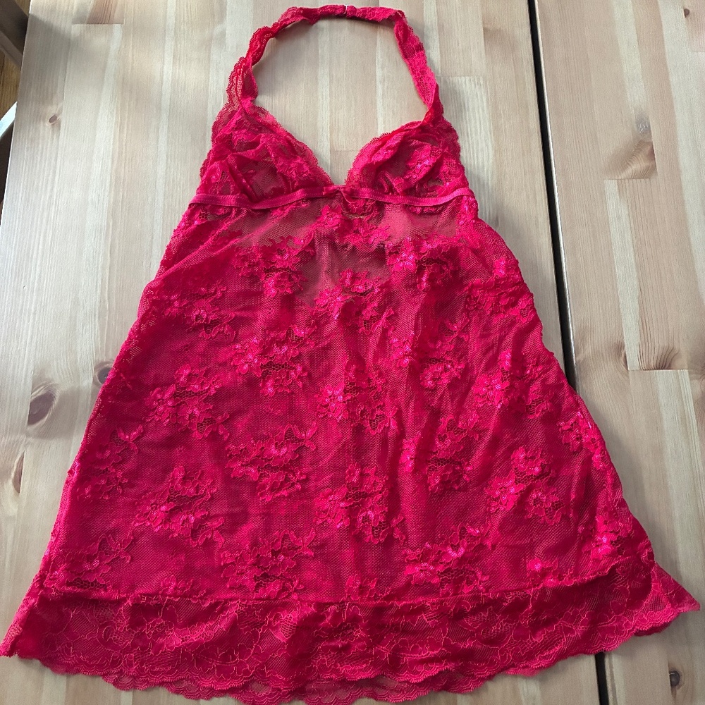 Victoria Secret ❤️ Red Lace BabyDoll Dress